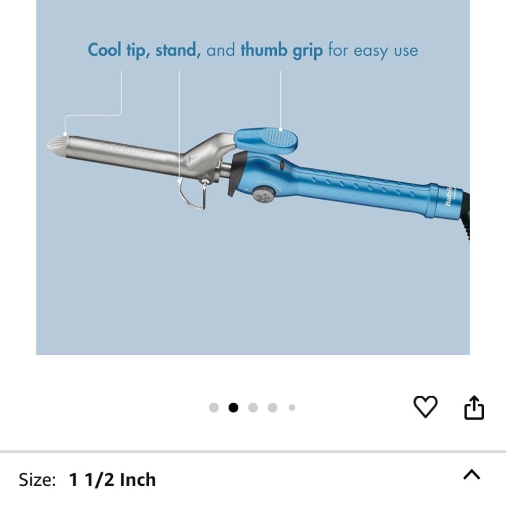 BaBylissPRO Nano Titanium Curling Iron - 1.5 inches - Picture 2 of 3